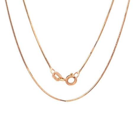 Sterling Silver Rose Gold plated Diamond Snake Chain - Click Image to Close
